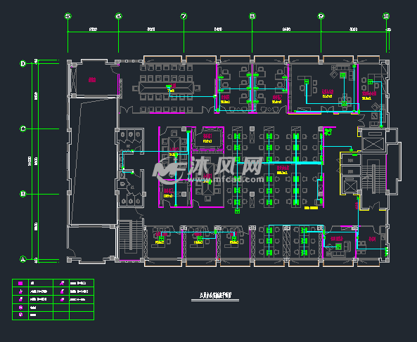 药厂车间平面设计图 - cad车间厂房建筑图纸下载,免费