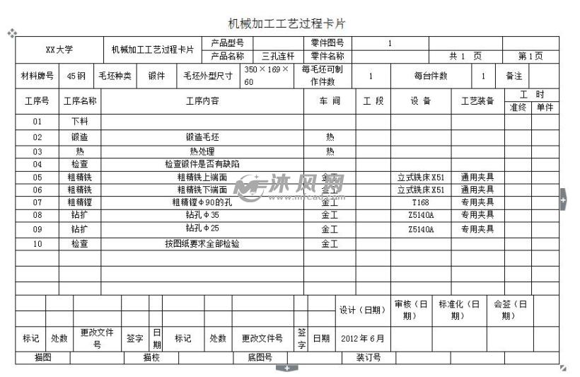 三孔连杆的工艺规程及铣削零件上下端面铣夹具设计
