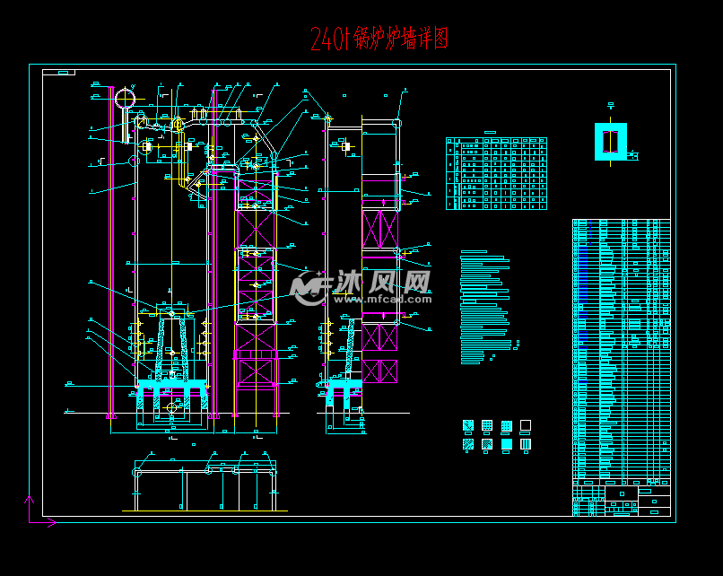 240t锅炉炉墙详图
