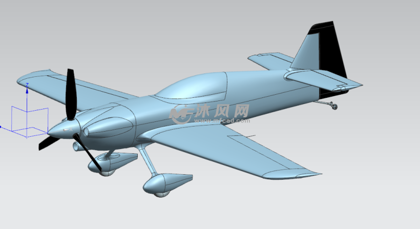 ug螺旋桨飞机模型 - ug交通工具类模型下载 - 沐风图纸