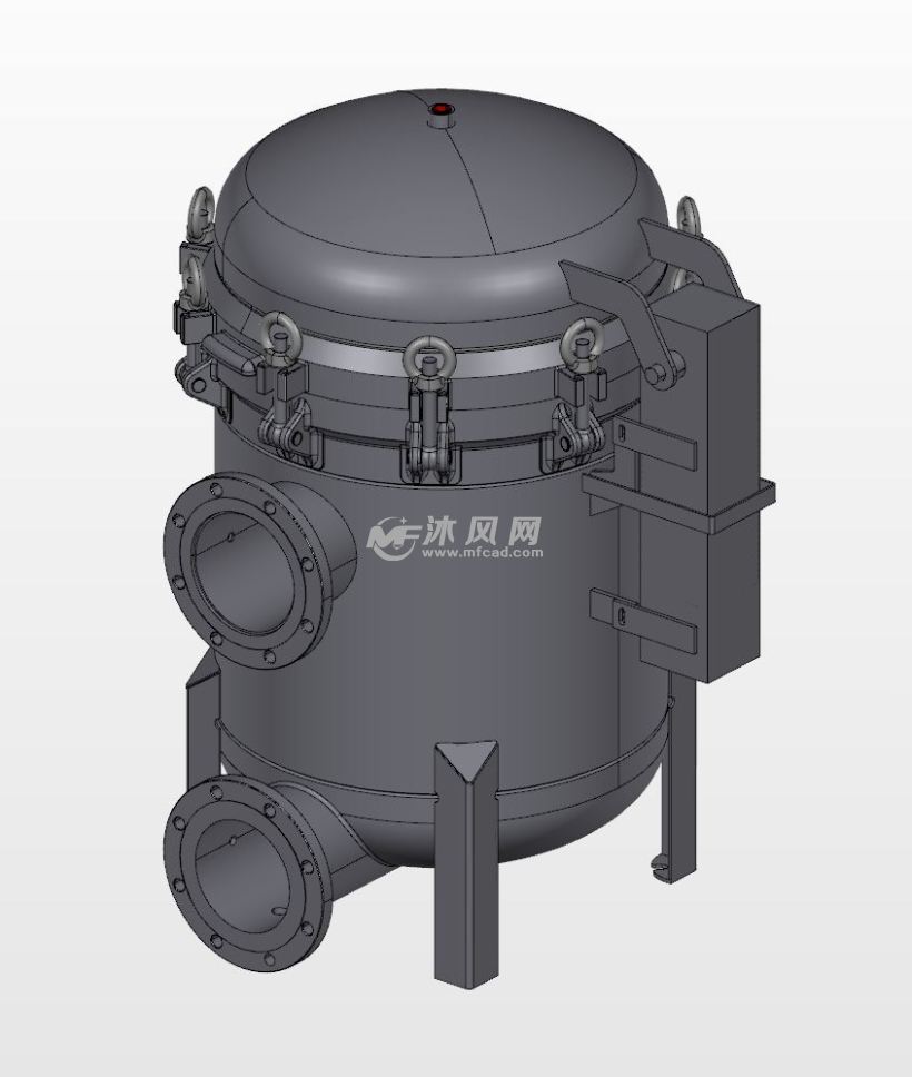 压力容器过滤器 - solidworks机械设备模型下载