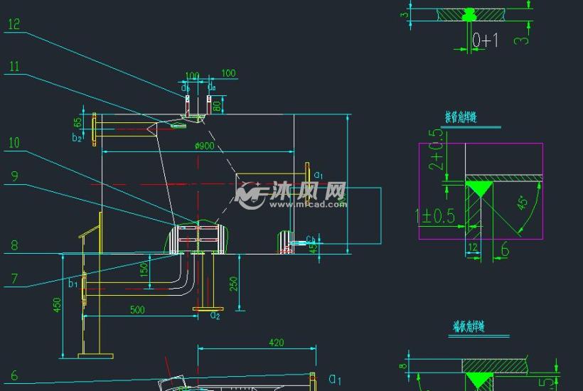 螺旋板冷凝器图纸