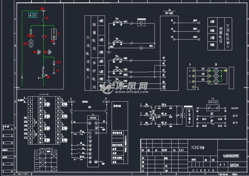 10kv高压鼠笼电机液阻启动控制图纸