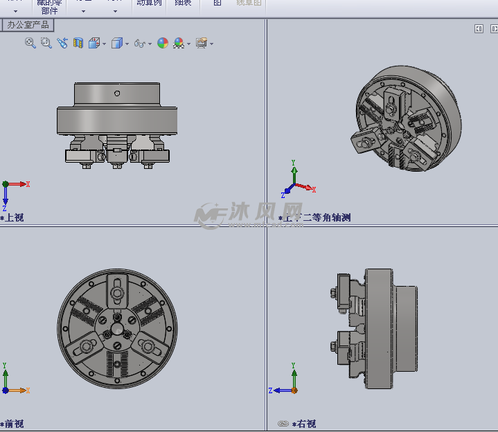 三爪卡盘(详解)设计模型 - solidworks机械设备模型