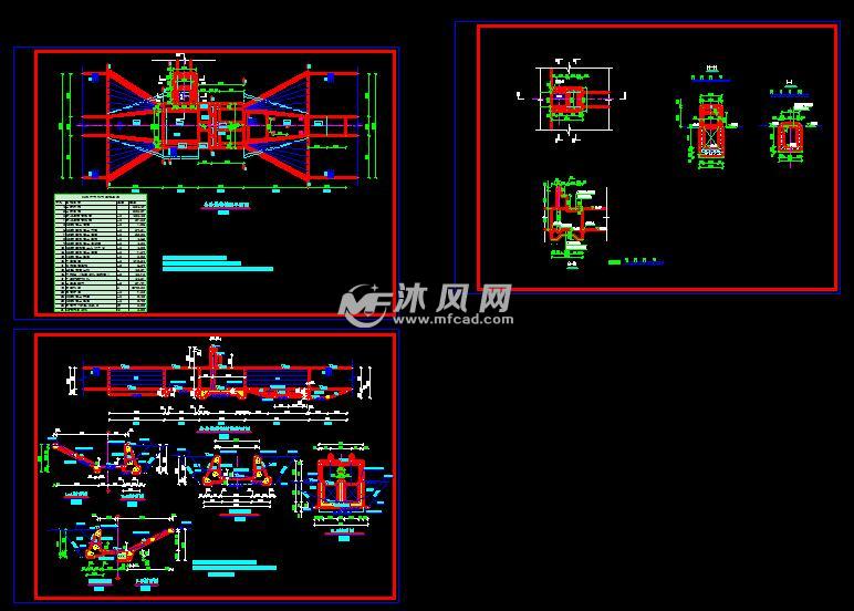 北关排节制闸平立剖图