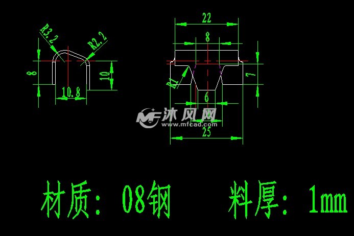 U型件折弯模具设计 - 其他冲压模具图纸