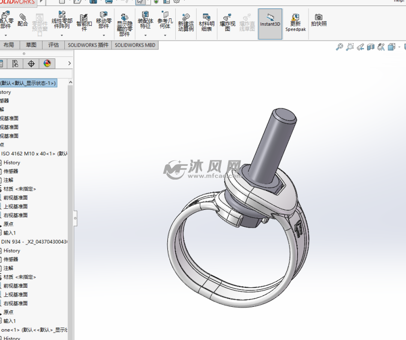 压缩卡扣模型-solidworks小五金模型下载-沐鲈塘图纸蛋糕图片
