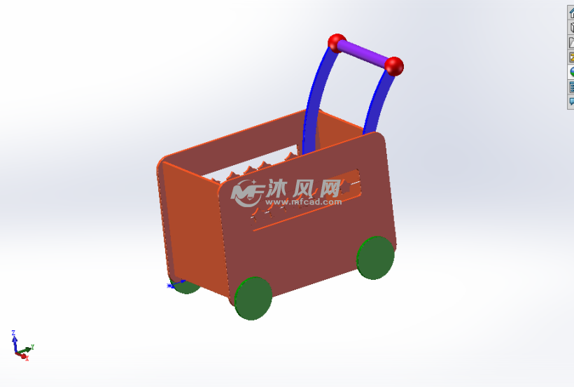 solidworks手推车模型建模