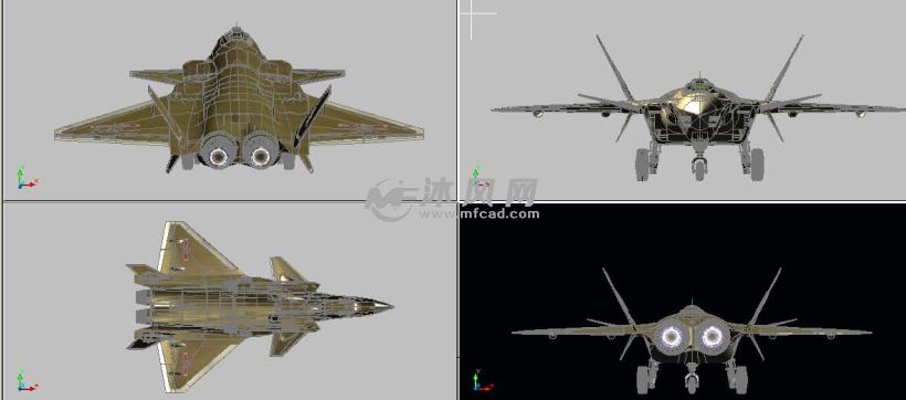 cad绘制歼20模型