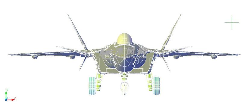 cad绘制歼20模型 - autocad工装图纸下载 - 沐风图纸