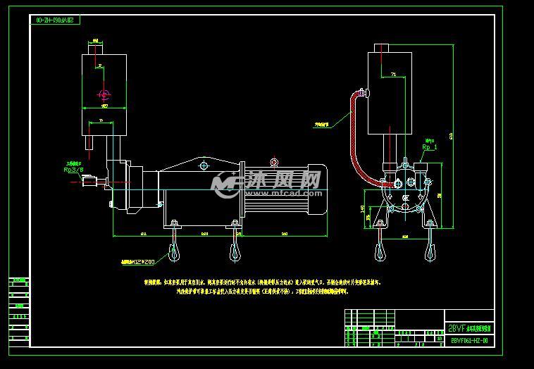 2bvf水环真空泵参数及安装图