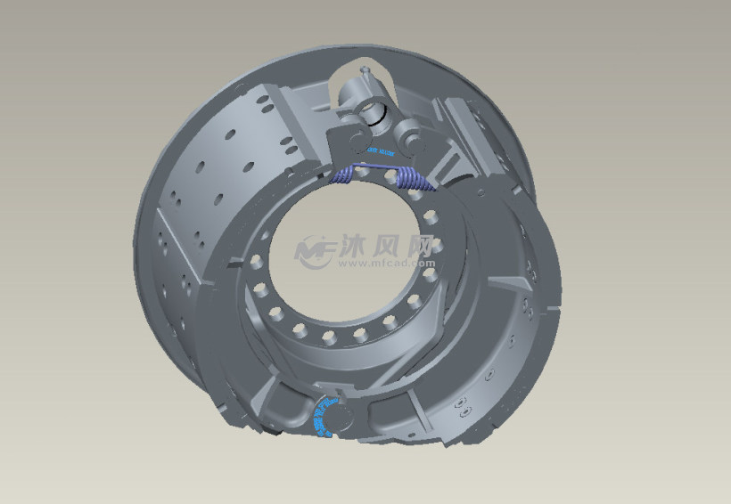 鼓式制动器总成模型