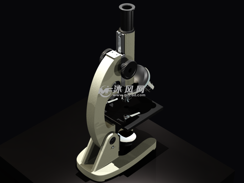 单目三头显微镜 - cad模型下载,机械零件,三维模型