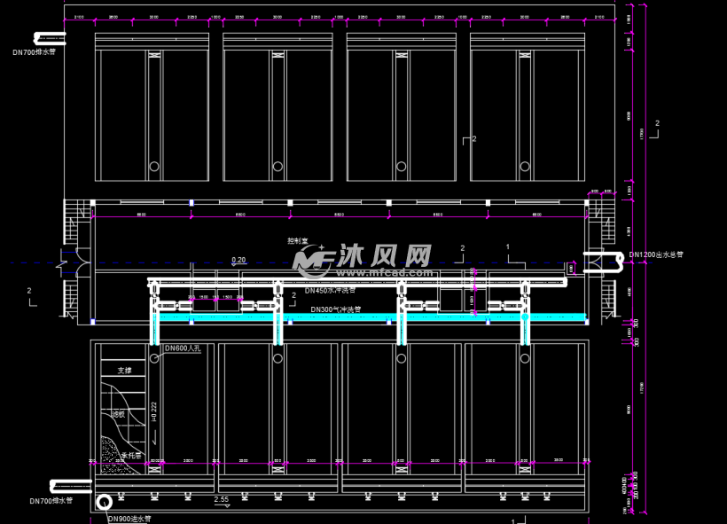 v型滤池平面图