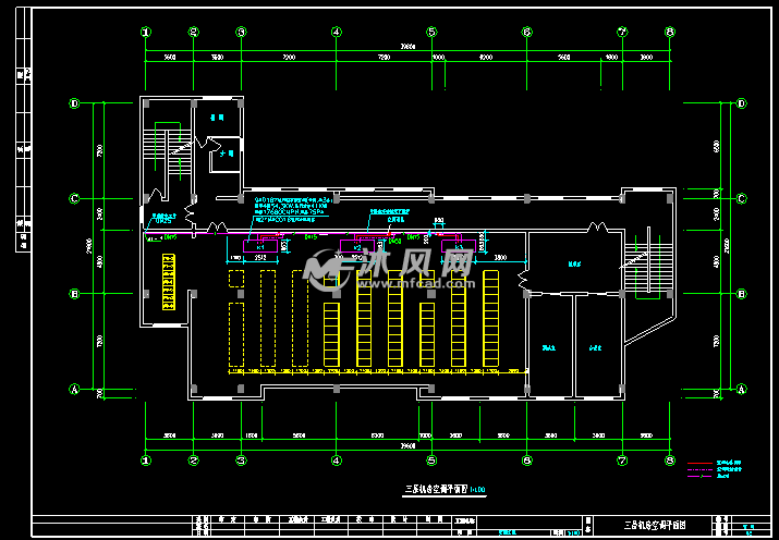 三层机房空调平面图