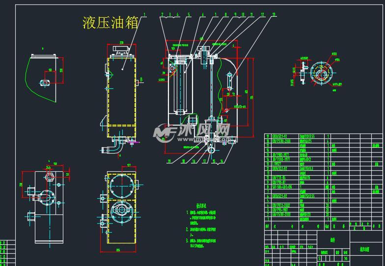 小型挖掘机主要零部件图 - AutoCAD普通工程机