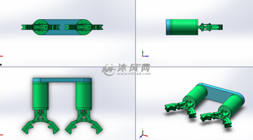 工业机器人搬运手爪 - solidworks机械设备模型