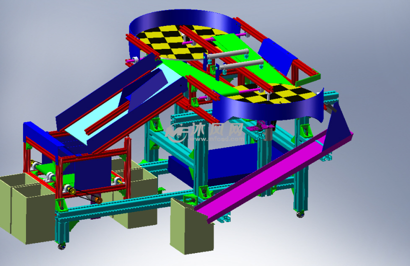 快递分拣机 - solidworks机械设备模型下载