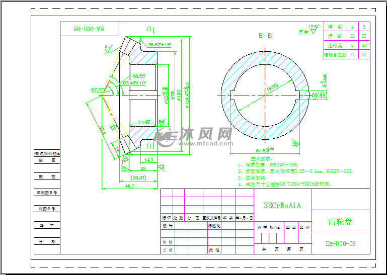 伞齿轮阀门手动执行器ba型