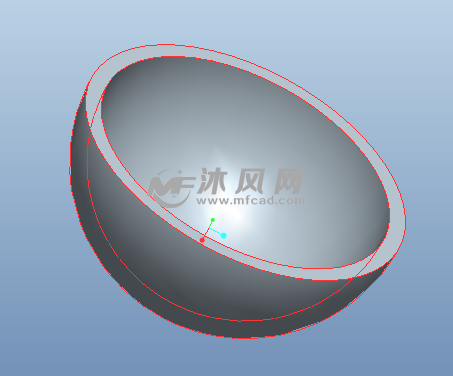 半球壳型产品注塑模具设计Proe模型 - 生活用品
