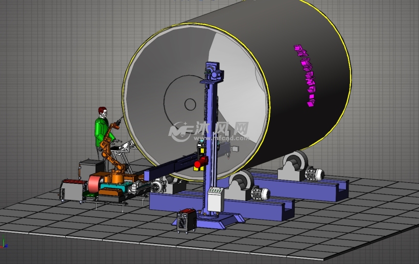 锅炉管道机器人纵环缝自动焊接 - solidworks机