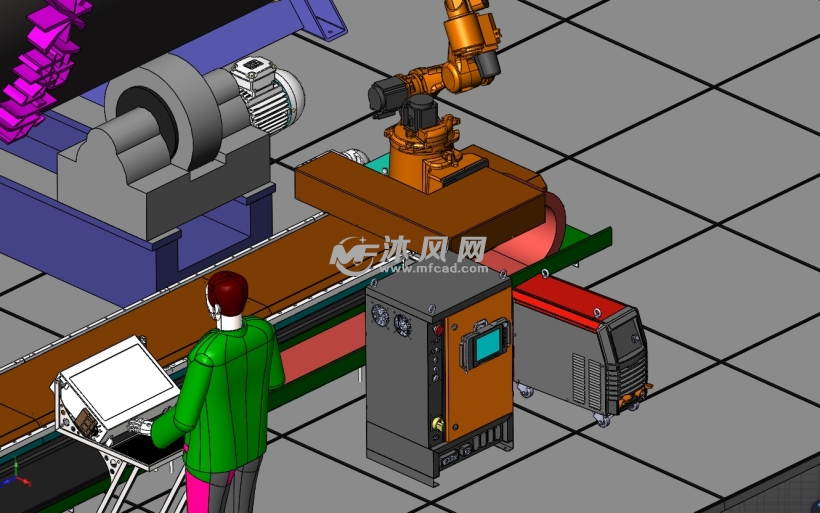 锅炉管道机器人纵环缝自动焊接 - solidworks机