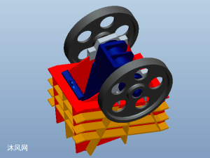 简单颚式破碎机三维设计图