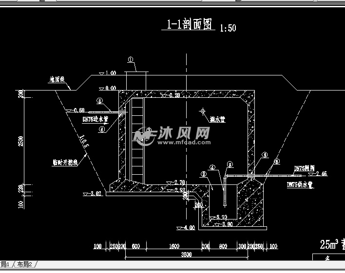 农村安全饮水井房和蓄水池施工图纸