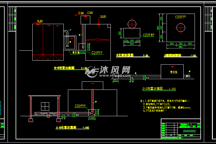 管道,支墩布置图