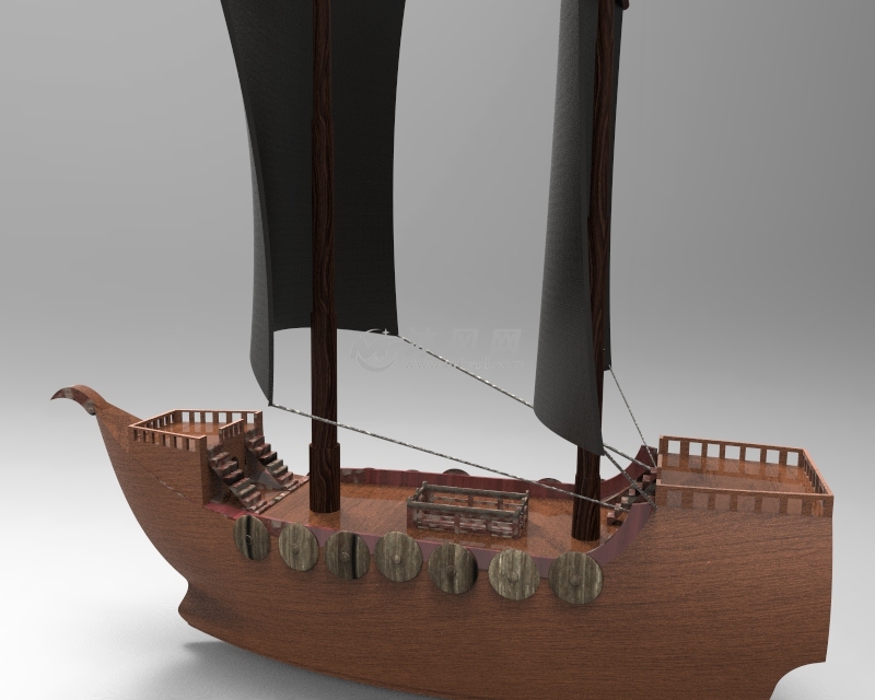 轮船制作模型 - solidworks交通工具模型下载