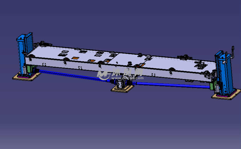划撬升降滚床模型 - catia机械设备