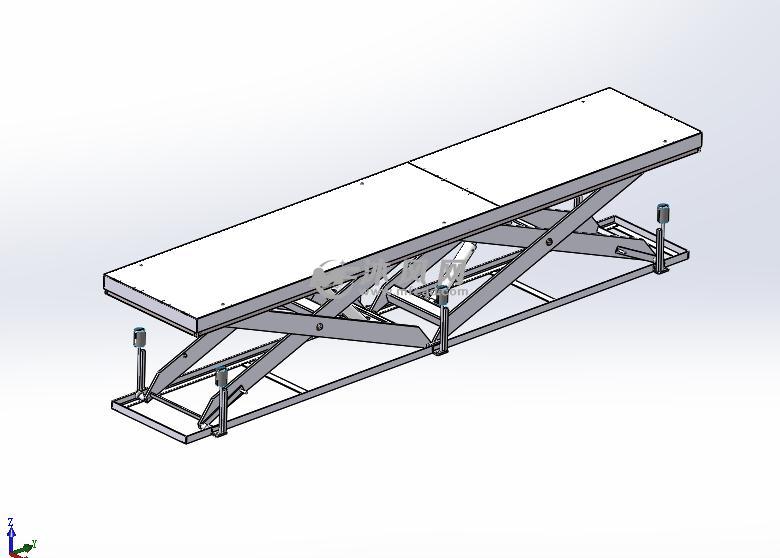 剪式升降台制作sw模型