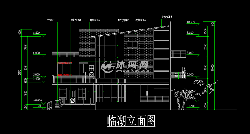 临湖立面图
