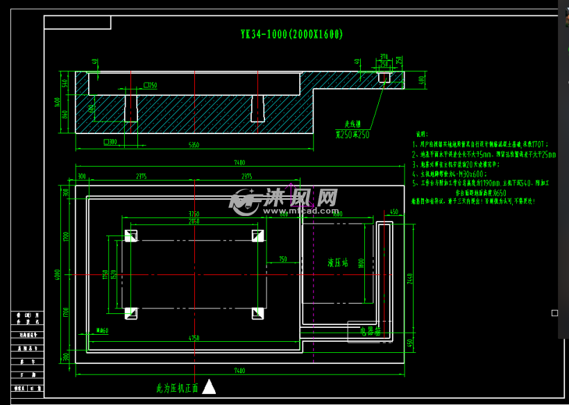 1000t整体框架四角八面导轨导向快速液压机