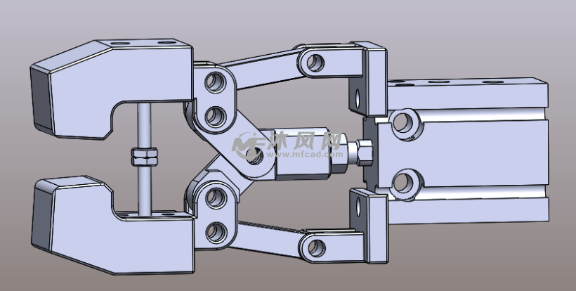 气动夹爪机构模型