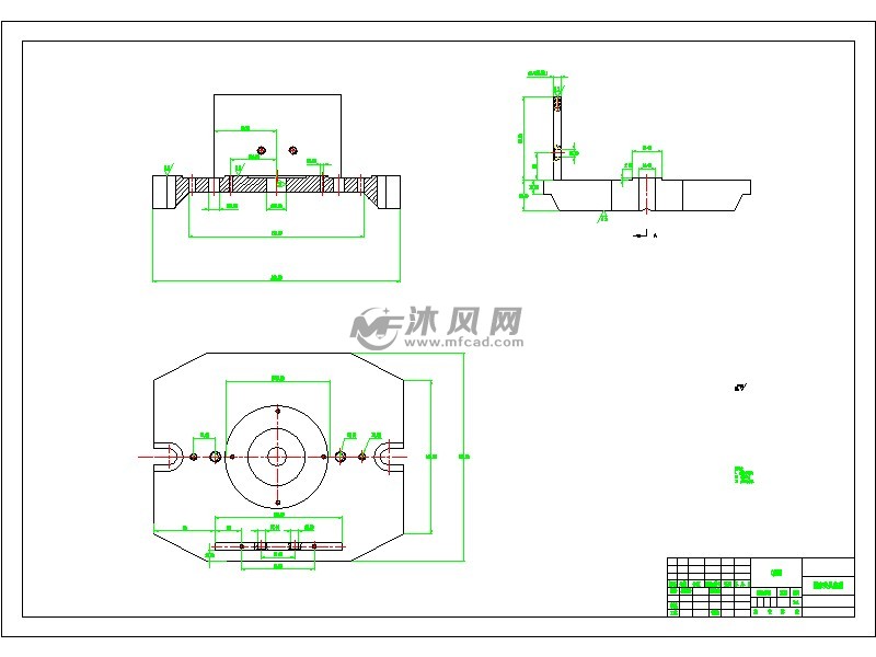 钻床夹具底座零件图-model