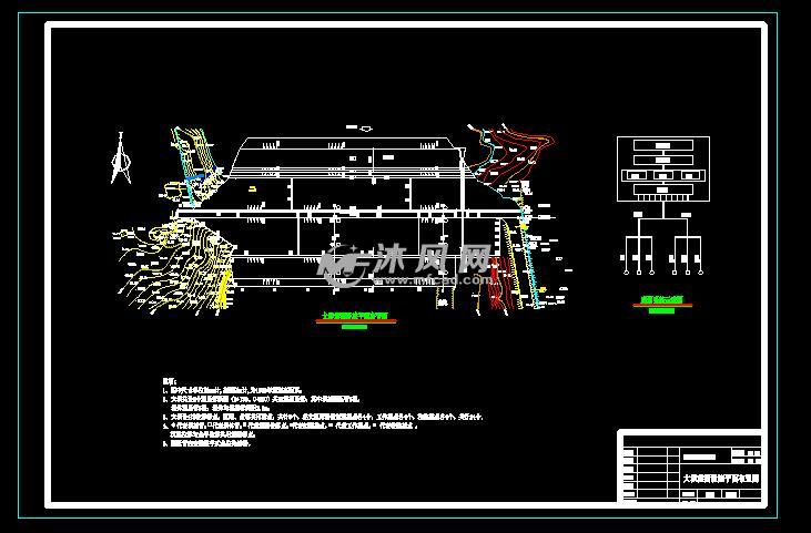 大坝观测设施平面布置图
