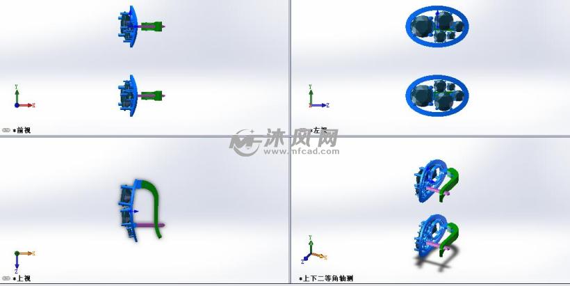 精美钻石耳环模型三视图