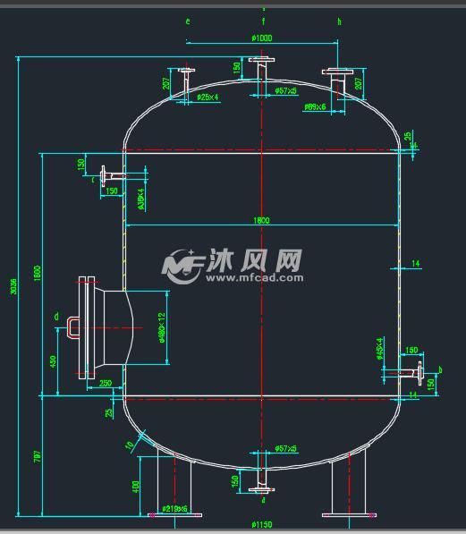天然气储罐CAD图纸 - AutoCAD化工环保设备