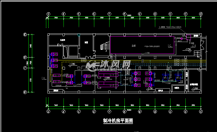 制冷机房平面图