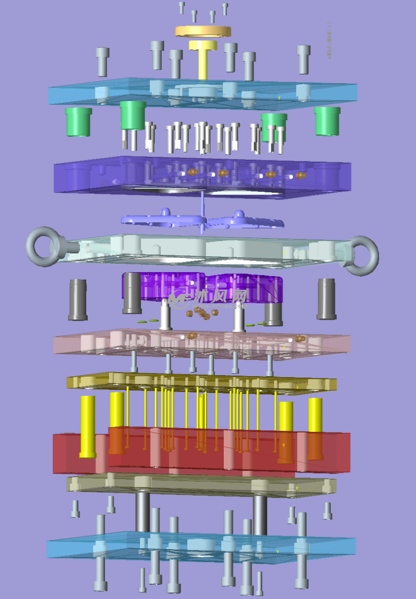 proe模具爆炸图