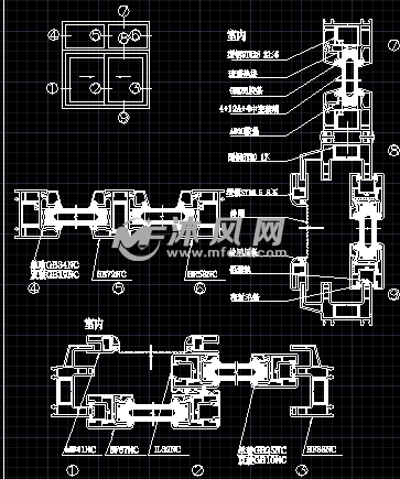 塑钢窗节点大样图
