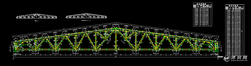 20多种跨度钢屋架(梁)cad图纸