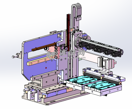 手机屏曲线撕膜贴膜一体机构