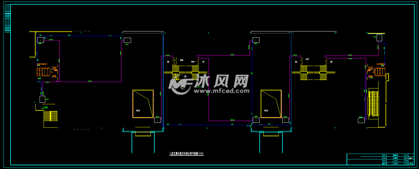 三层商城中央空调设计 - autocad中央空调图纸 - 沐风