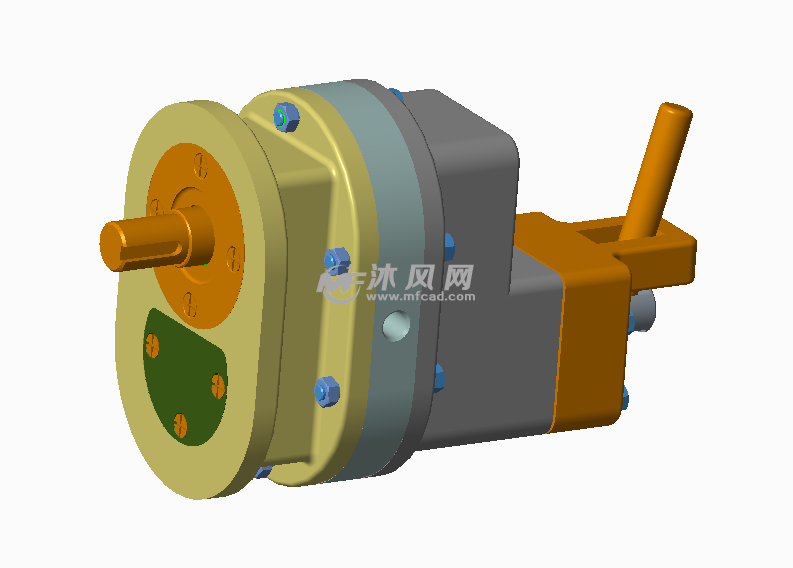 变量齿轮泵二维及三维图纸 - proe齿轮与链条类