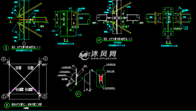 48m跨距7米3高钢结构施工图纸