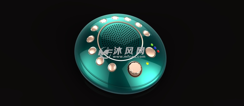 椭圆形音箱 proe数码产品类模型下载 沐风图纸