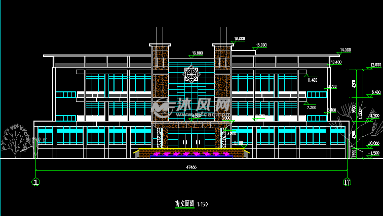 三层村委会办公楼建筑设计图纸