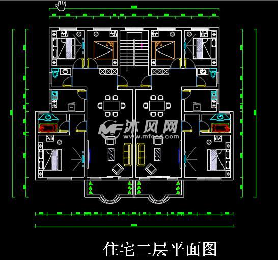 浙江某住宅二层平面图